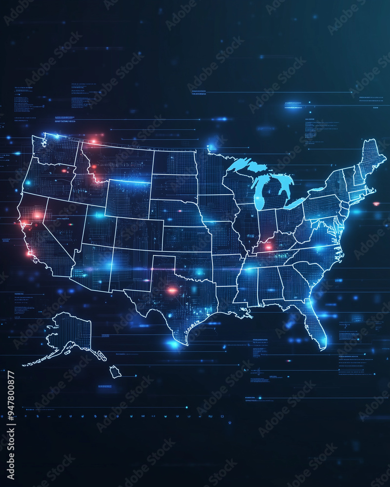Fototapeta premium United states map