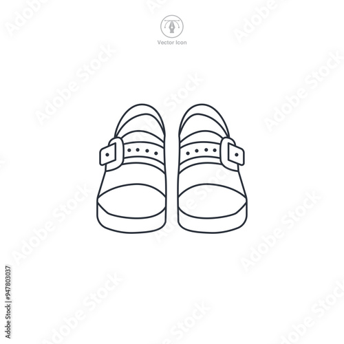 Haferlschuhe icon symbol vector illustration isolated on white background
