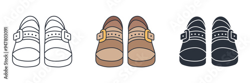 Haferlschuhe icon symbol vector illustration isolated on white background