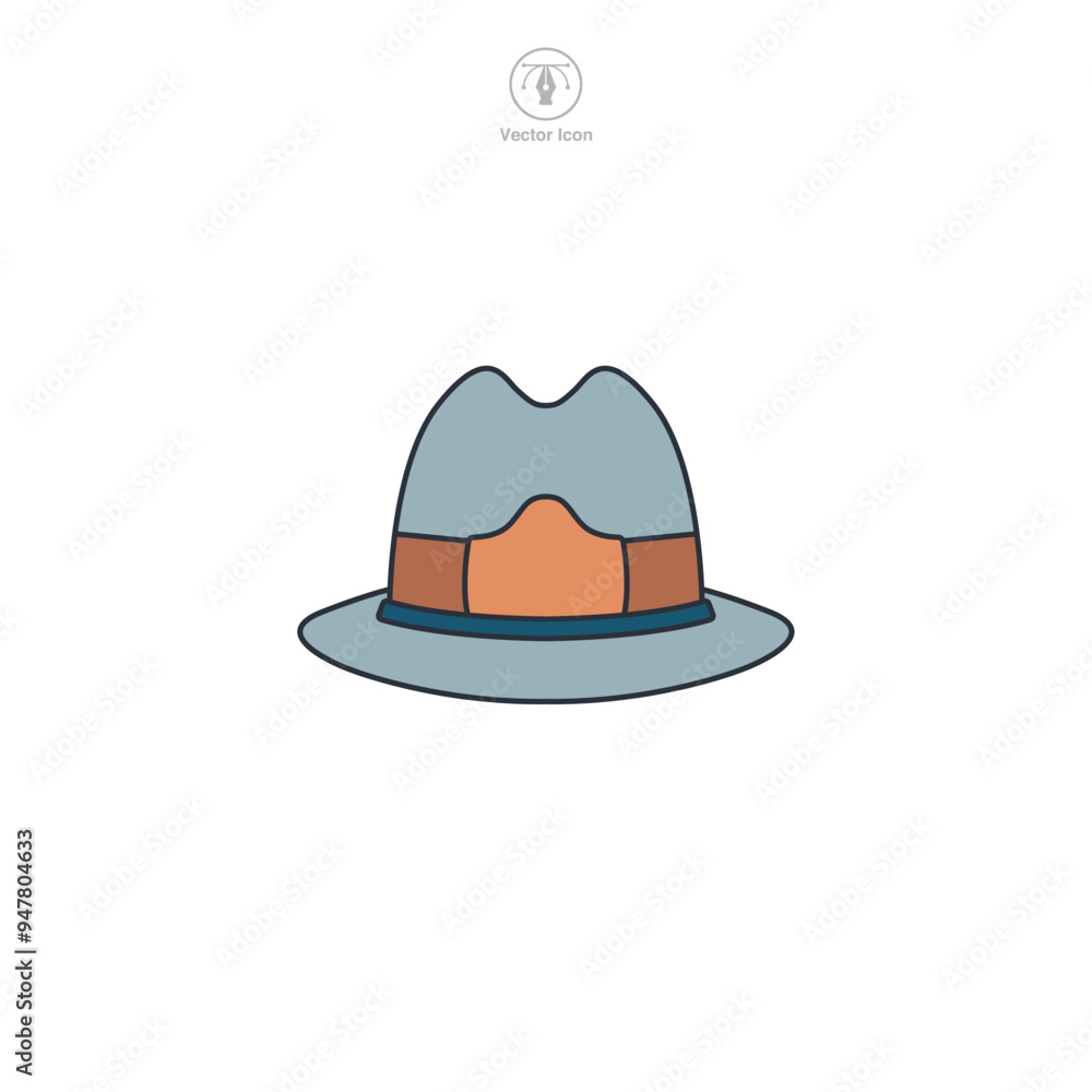 Bavarian Hat icon symbol vector illustration isolated on white background Bavarian Hat icon symbol vector illustration isolated on white background