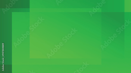 Green geometric background with gradient overlapping shapes and blank space for edit and design