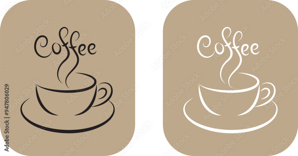 Obraz premium Cup of coffee logo
