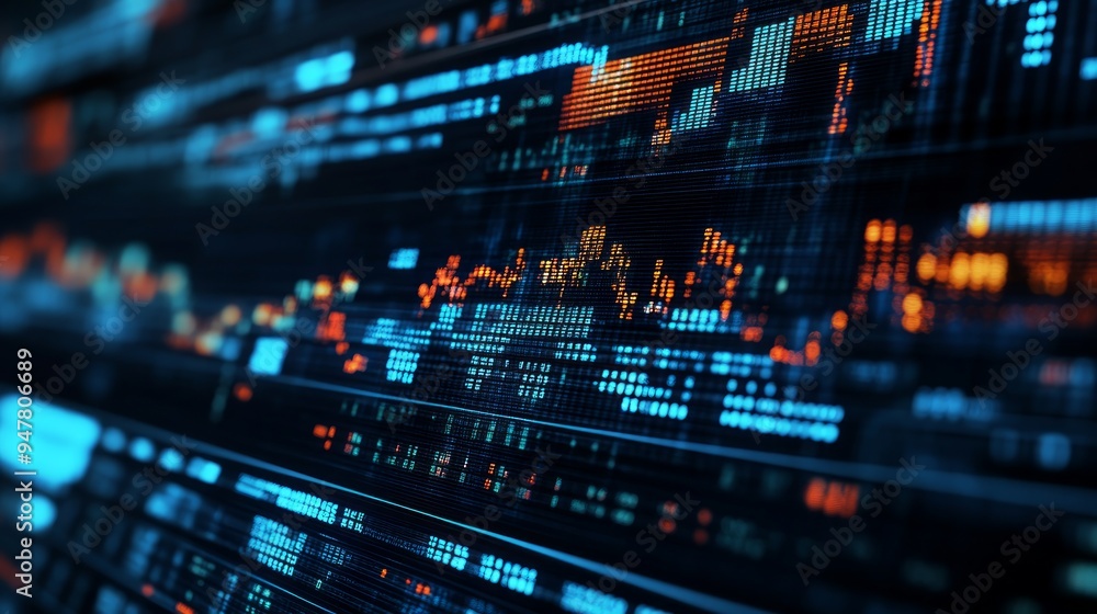 Stock exchange board, market index, graph and charts, vector background Stock exchange board, market index, graph and charts, vector background