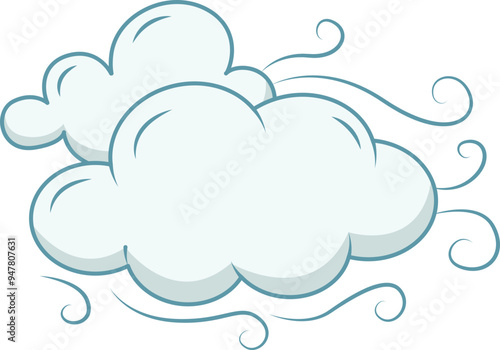 Weather Element Flat Sticker Design