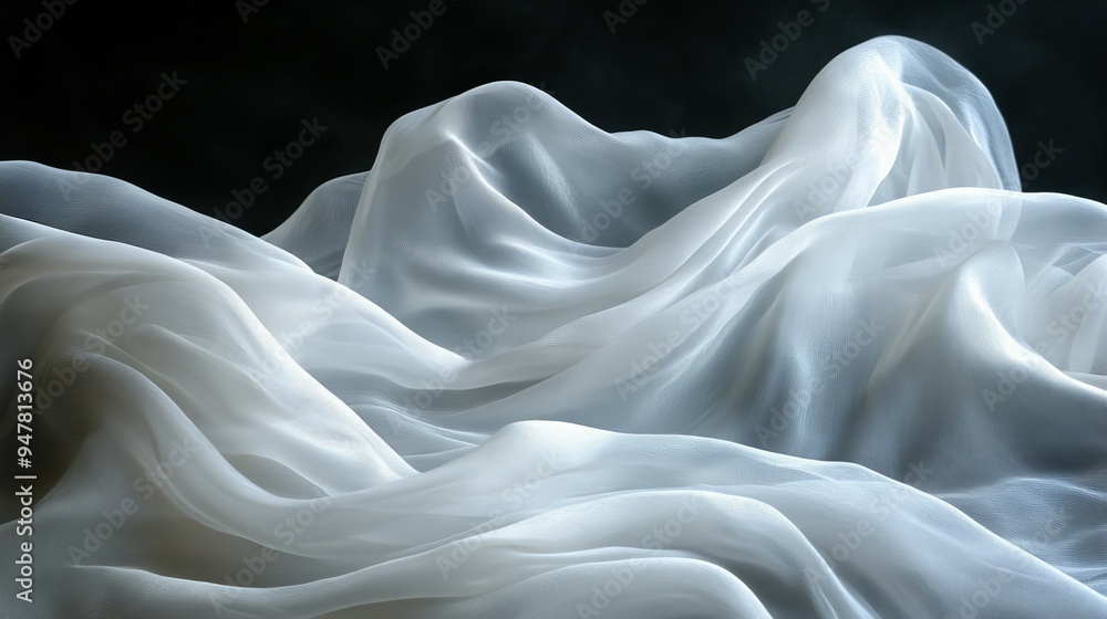 Obraz premium Abstract background with gray waves and folds creating a textured pattern and smooth design for modern art new beautiful stock image illustration AI