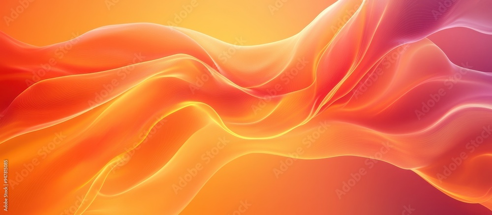 Abstract Flowing Colorful Waves in Warm Tones of Orange, Yellow, and Pink Abstract Flowing Colorful Waves in Warm Tones of Orange, Yellow, and Pink