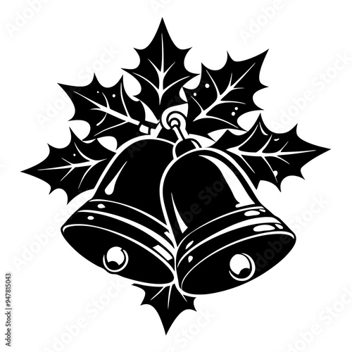 christmas bells isolated on white