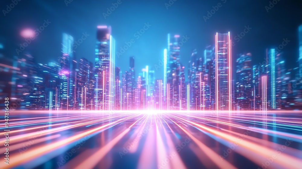 Glowing cityscape from a bird s eye view, neon lights creating a vibrant web, futuristic glowtime, dynamic urban energy Glowing cityscape from a bird s eye view, neon lights creating a vibrant web, futuristic glowtime, dynamic urban energy