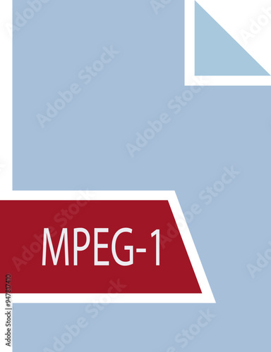 MPEG-1 File format icon shape