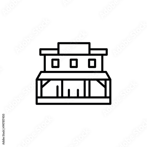 Western saloon icon. Simple western saloon icon for social media, app, and web design. Vector illustration
