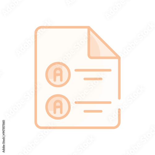 Answer Sheet vector icon