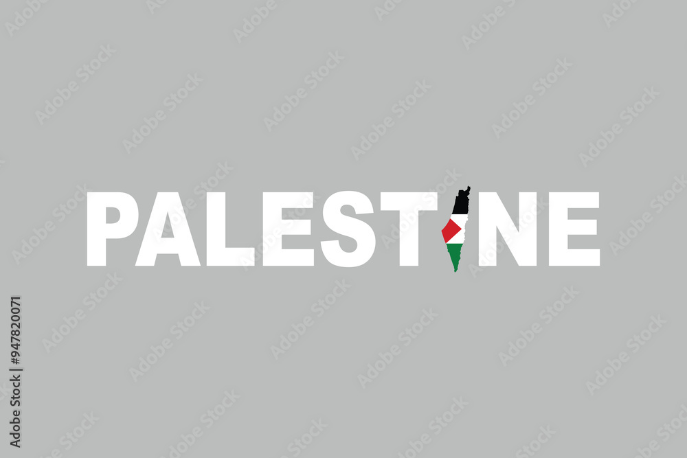 Obraz premium Palestine English word