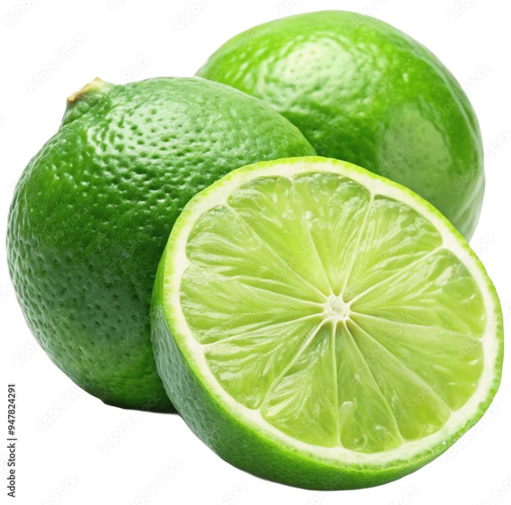 lime on white background lime on white background