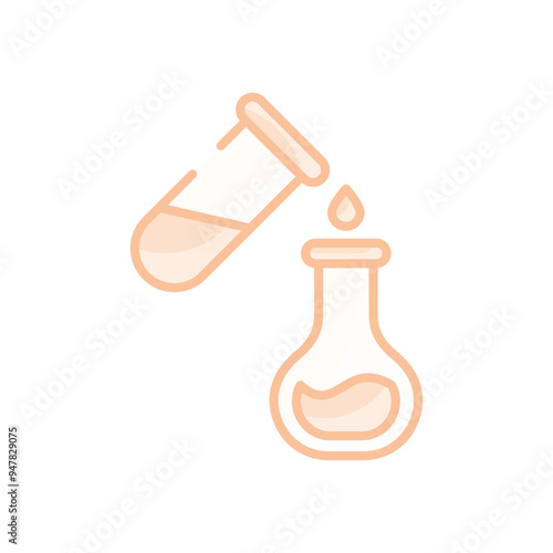 Chemical Reaction Flask vector icon