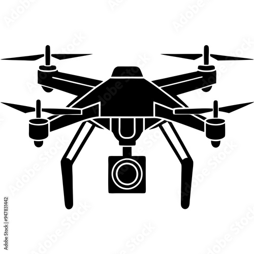 Drone silhouette vector