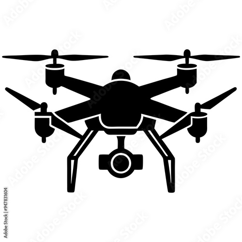 Drone silhouette vector