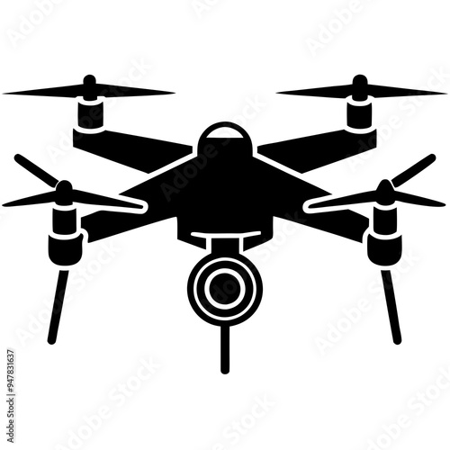 Drone silhouette vector