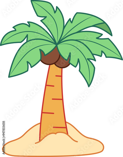 Summer Holiday Flat Sticker Design