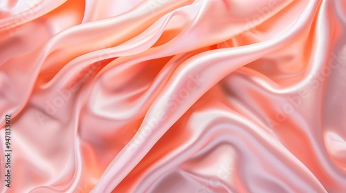 A soft and smooth pink fabric with a pattern of swirls and lines.