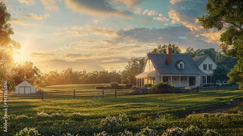 Golden Hour Glow Captivating Countryside Charm