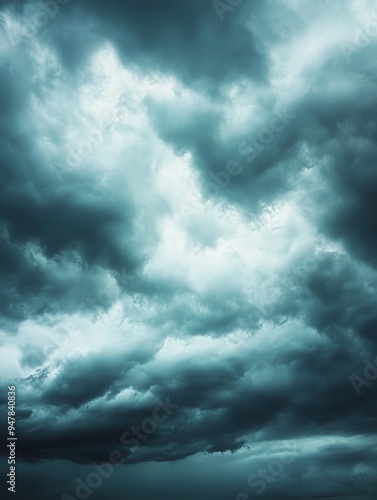 Overcast sky with dark clouds threatening rain, gloomy weather, moody atmosphere