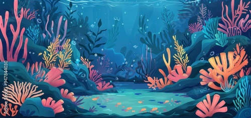 Underwater Coral Reef Illustration