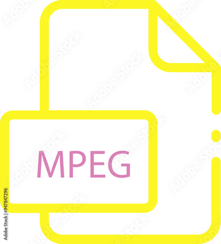 Old brick fill MPEG file icon