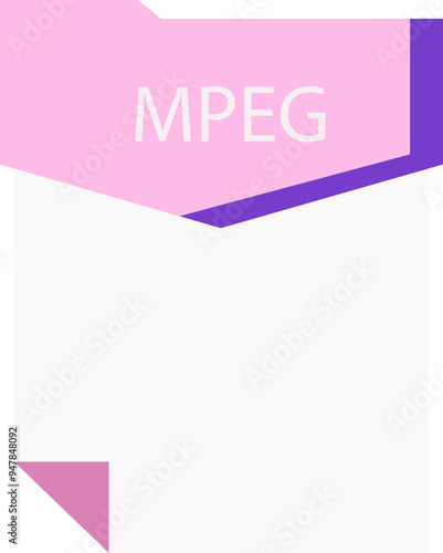 MPEG File format minimal icon photo