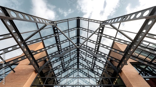 Steel Structure Design for External Roof Frame in Modern Architectural Construction