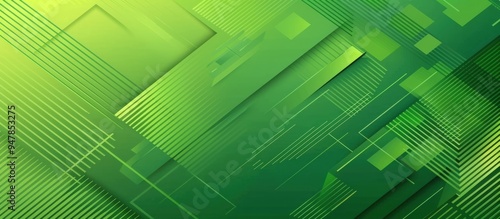 Abstract Green Geometric Background