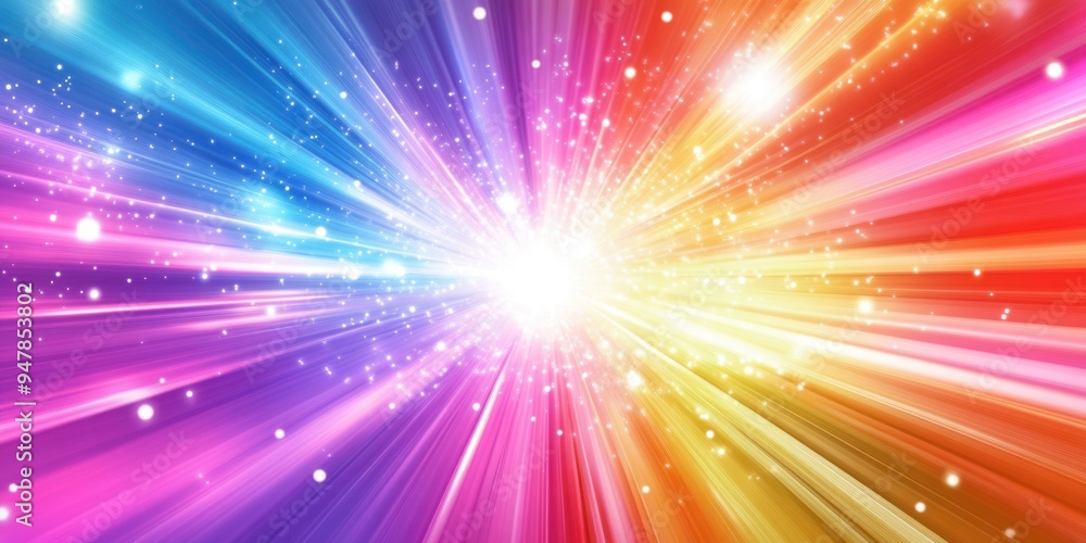 Fototapeta premium A vibrant flash background with bright, radiant light beams and dynamic bursts of color.