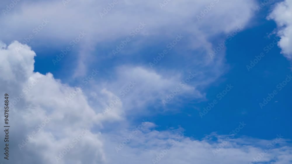 Time lapse clouds and blue sunny sky, white clouds over blue sky, Aerial view, nature blue sky white cleat weather, Clouds gathering before the rain Time lapse clouds and blue sunny sky, white clouds over blue sky, Aerial view, nature blue sky white cleat weather, Clouds gathering before the rain