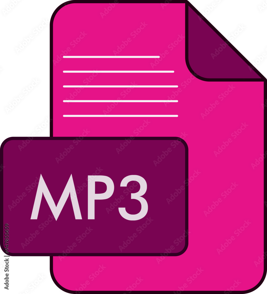 MP3 Fille extension icon fIill and outline MP3 Fille extension icon fIill and outline