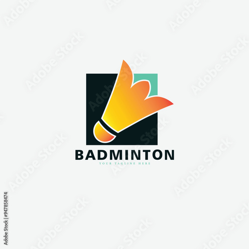 Badminton ball symbol design