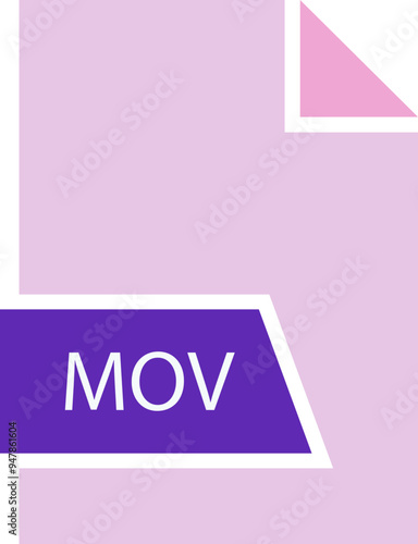 MOV File format icon shape