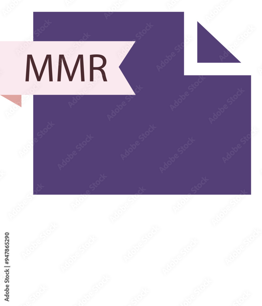 Fototapeta premium MMR File format icon roe color fill