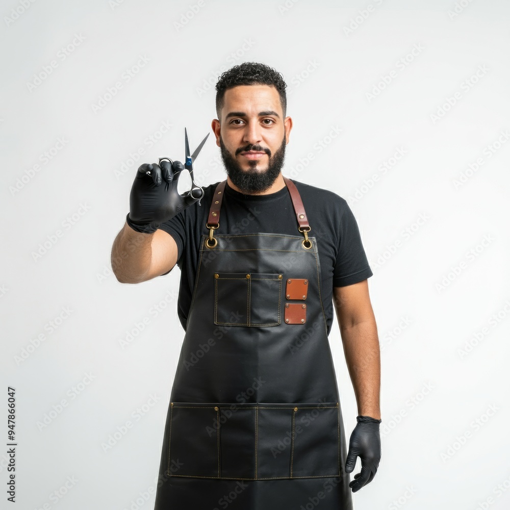 Portrait of male hairdresser on white background
Portrait of male hairdresser on white background