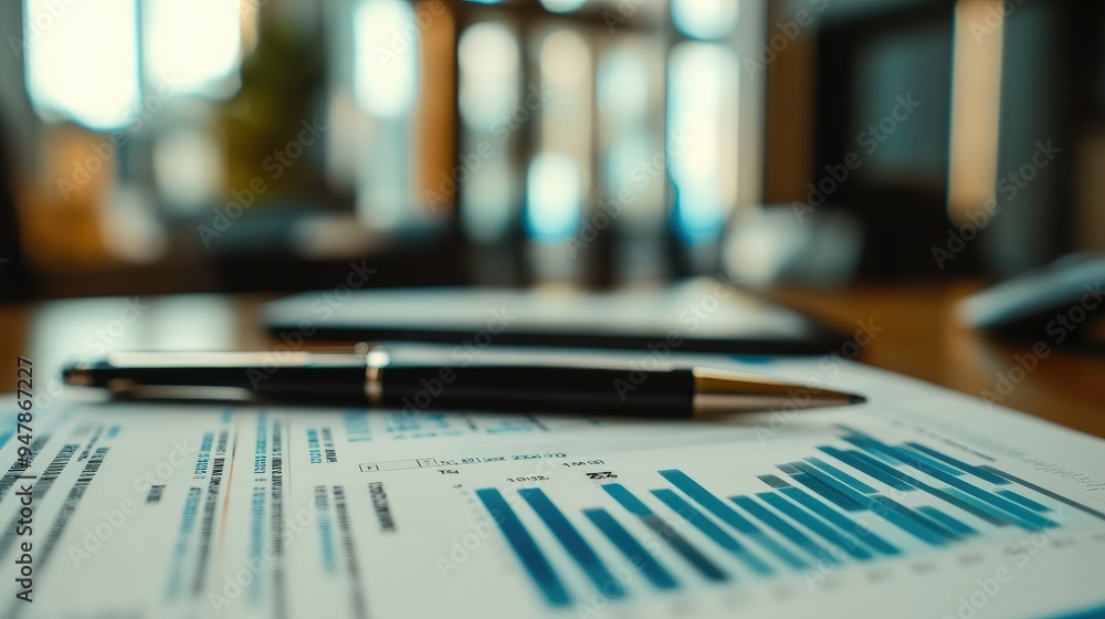 Close-up of a 2025 financial report, with charts showing year-over-year company growth and statistical analysis. Close-up of a 2025 financial report, with charts showing year-over-year company growth and statistical analysis.