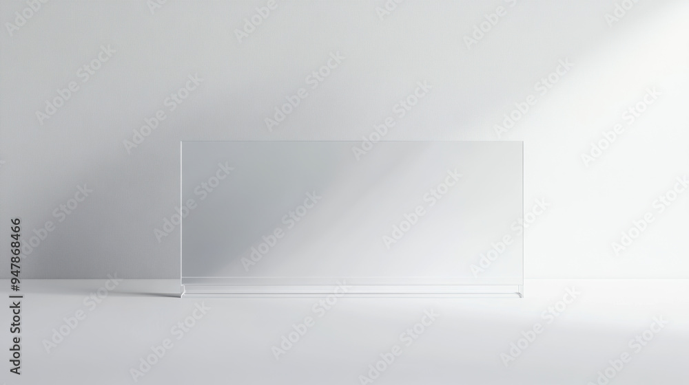Fototapeta premium Clear Acrylic Sign Mockup.
