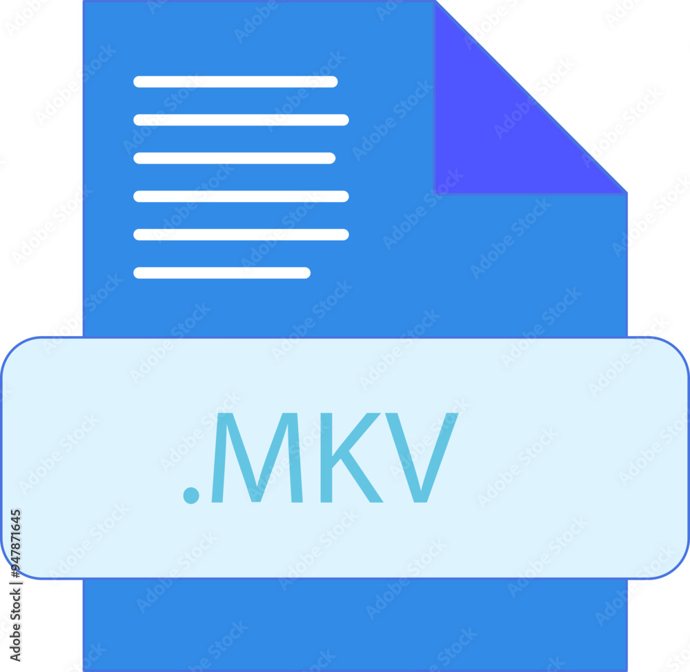 MKV File extension icon fill and bebes writting MKV File extension icon fill and bebes writting