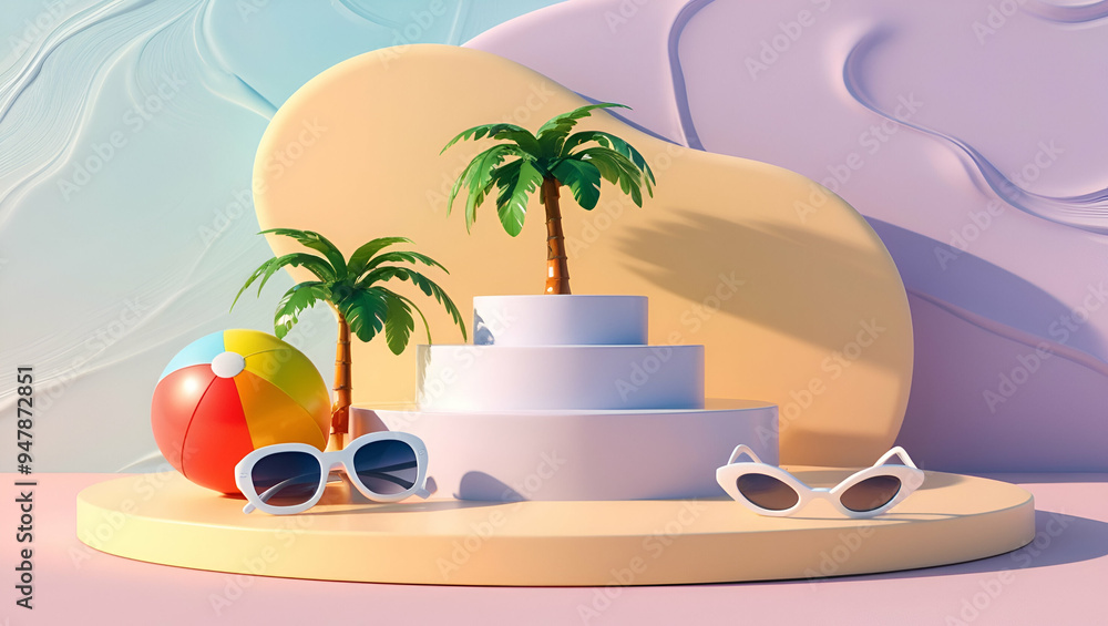 Obraz premium A render of a summer concept featu ai generative
