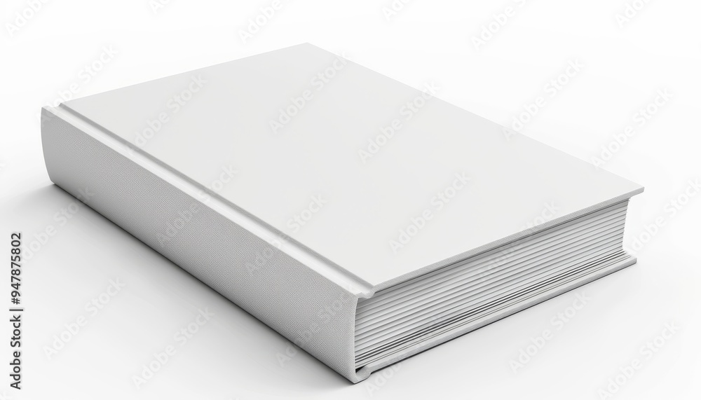 Blank hardcover book mockup on white background Blank hardcover book mockup on white background