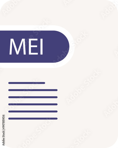 MEI File icon deep and minimal