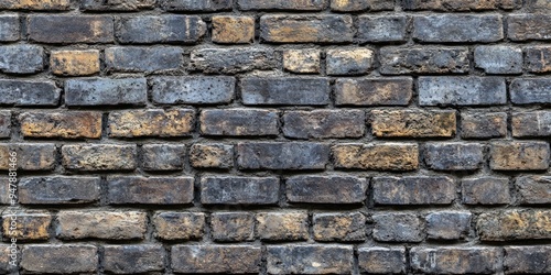 a rough brick wall texture with weathered surfaces and visible mortar lines.