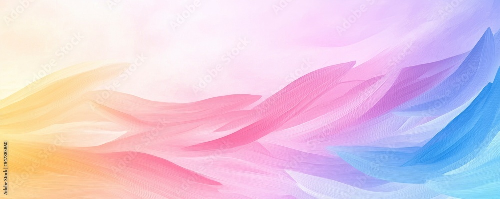 Serene Abstract Waves, A Soft Colorful Journey Through Emotional Expression Serene Abstract Waves, A Soft Colorful Journey Through Emotional Expression