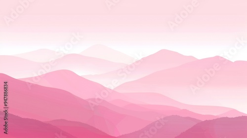 Pink Mountain Range at Dawn