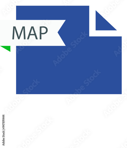 MAP File format icon roe color fill
