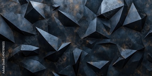 Wallpaper Mural Abstract Geometric Dark Grey Polygonal Surface Torontodigital.ca