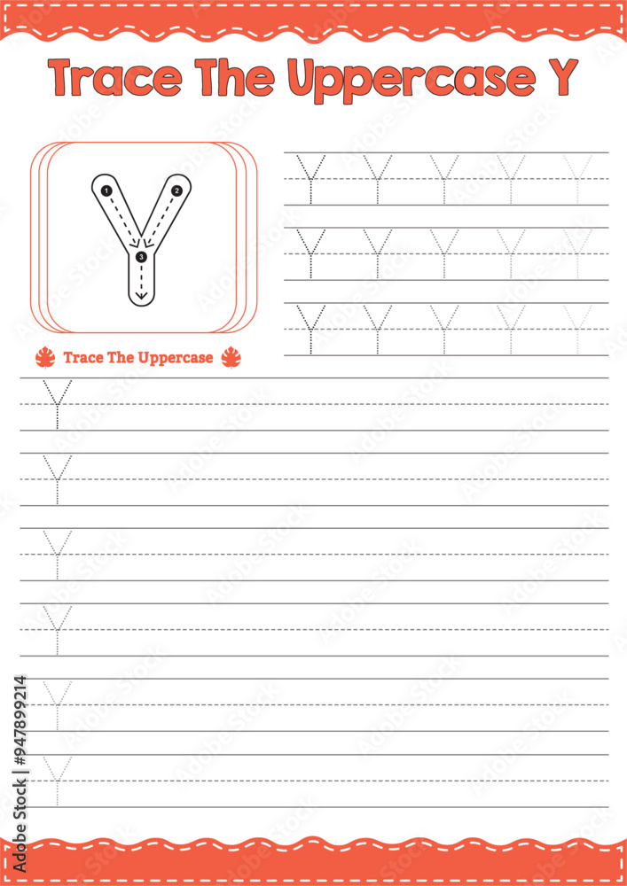 Trace The Uppercase Latter Y Trace The Uppercase Latter Y