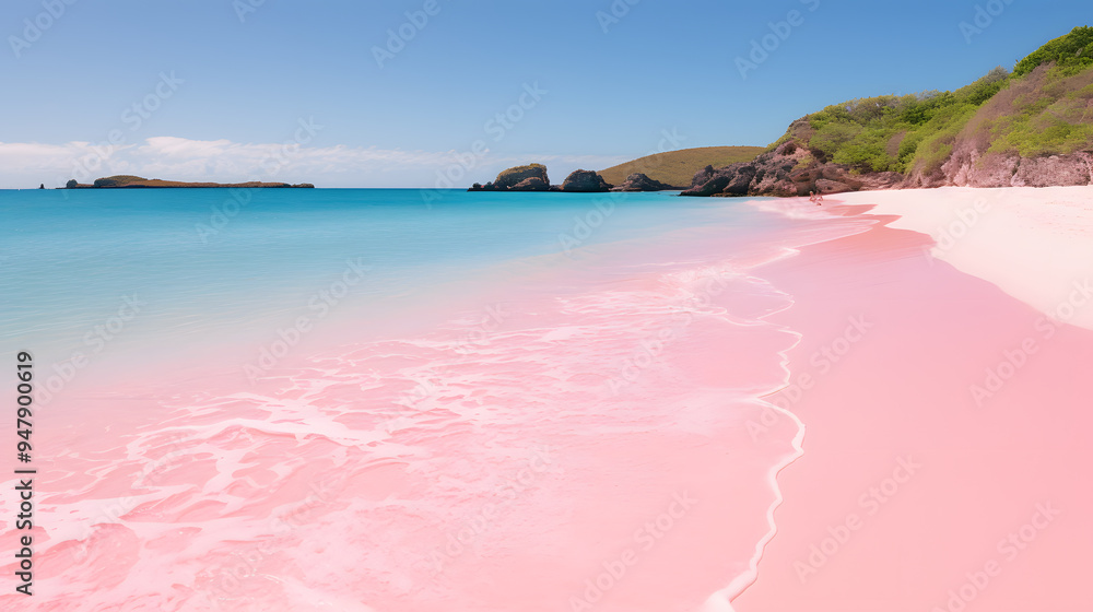 Fototapeta premium pink sand beach